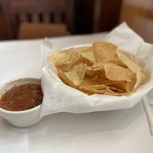 Chips and fresh warm salsa