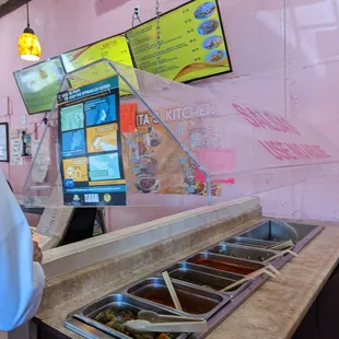 a woman ordering food