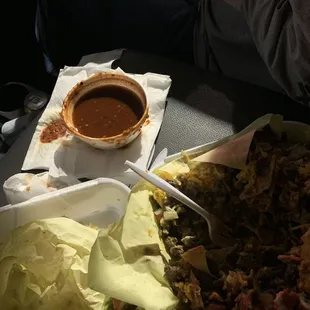 I ask for extra red sauce for my nachos this what I get  Excellent customer service  They don't play around