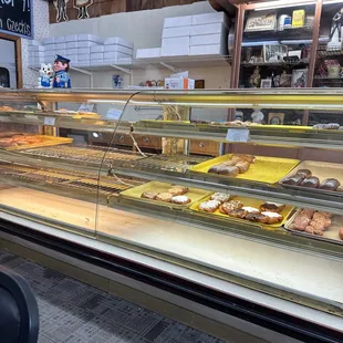 a display of pastries and pastries