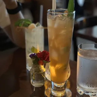 Singapura and Malay Lychee cocktails
