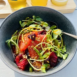 Citrus and marinated beet salad with whipped feta