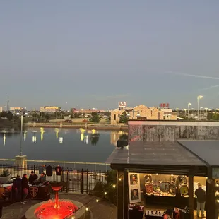 a view of a city at night