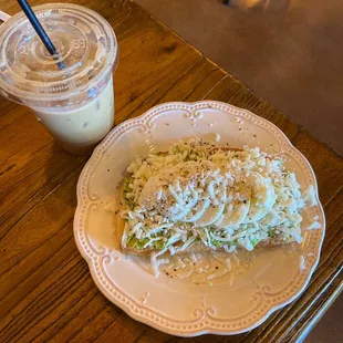 Avocado Toast Sandwich &amp; Honey Lavender Specialty Latte