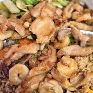 Chicken and shrimp teriyaki
