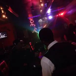 a crowd of people at a party