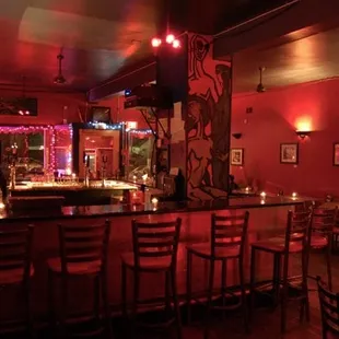 the interior of lava lounge