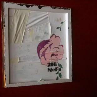 a picture of a poster on a wall