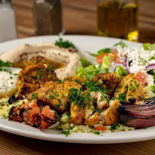 a plate of food on a table