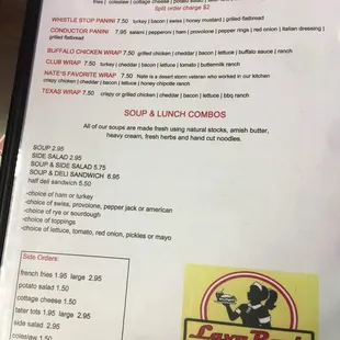 the menu for lava rock grill