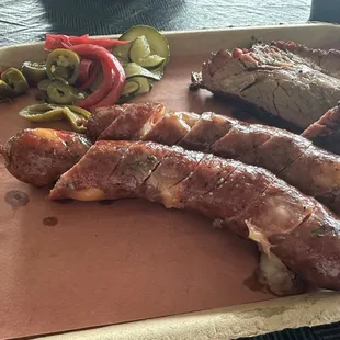 Serrano and cheese sausage