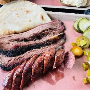 a plate of meat and vegetables