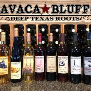 Just a few of the 20+ wines available in our tasting room