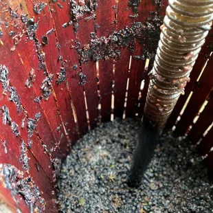 Pressing some Texas Favorite grapes. Just part of the "we make every drop" process!