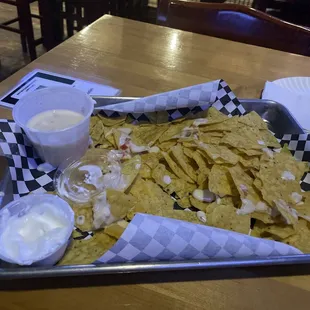 Nachos??? With a side of sour cream