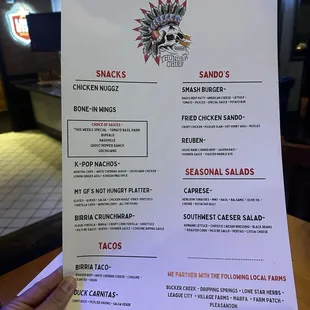 Menu as of Feb 2024 (gillynova)