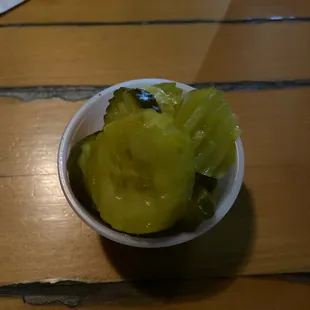 ALSO. JOSH BROUGHT ME EXTRA PICKLES. THE STAFF AT LAVACA HAS YOUR BEST INTEREST IN MIND
