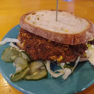 Vegan black bean burger