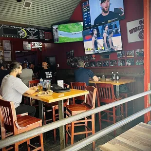 two men sitting at a table
