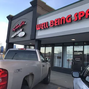 the front of a well being spa
