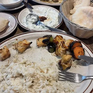 Chicken Shish Kabob Entree and chicken liver
