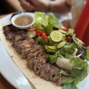 The beef Barg kebab is succulent and perfectly cooked, and it pairs excellently with the signature salad. A winning combo at Lavash!