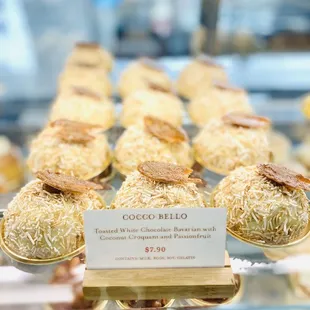a display of a variety of pastries