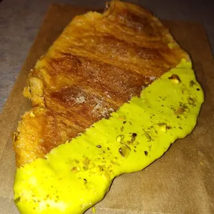 Flat Croissant Pistachio flavored