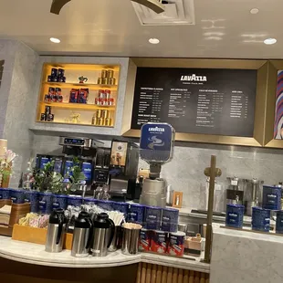 the counter of a coffee shop