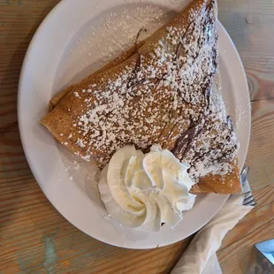 Nutella with strawberry and banana crepe