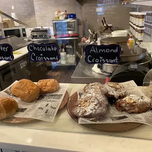 Almond and chocolate croissants