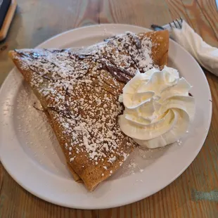 Nutella with strawberry and banana crepe