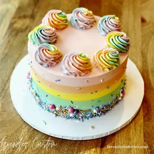 Rainbow Marble Cake