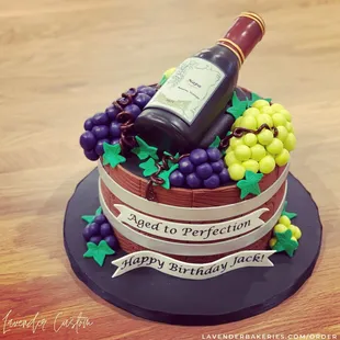 Wine themed cake