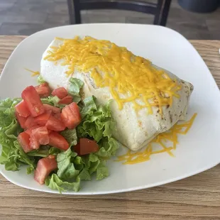 Sausage burrito with Christmas chile