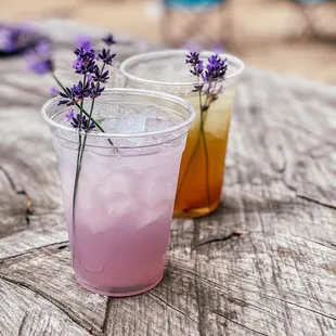 Lavender Margarita + Lavender Whiskey Sour