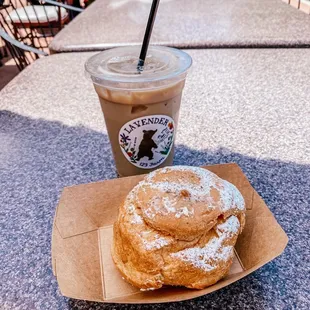 Lavender Cream Puff + Lavender Latte