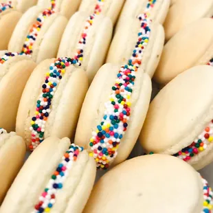 Birthday cake macarons