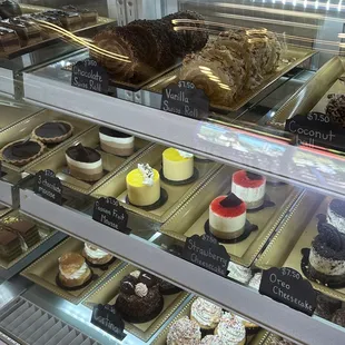 cheesecakes, cupcakes, and swiss rolls