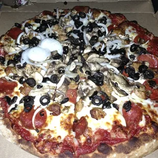 Large with 5 toppings.