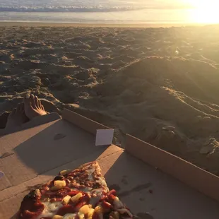 They'll deliver to the beach - just give them the nearest life guard tower number!