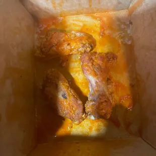 I feel I got cheated . They just sent me  meatless wings