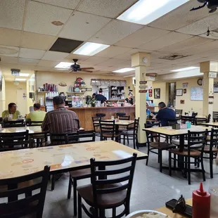 people sitting at tables