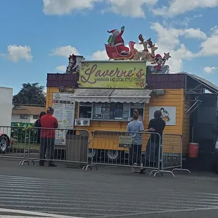 people standing outside