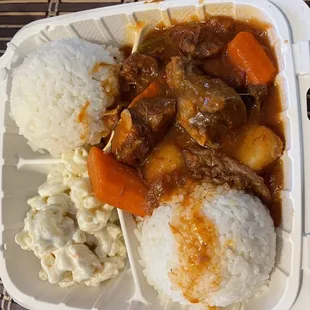 Beef stew plate
