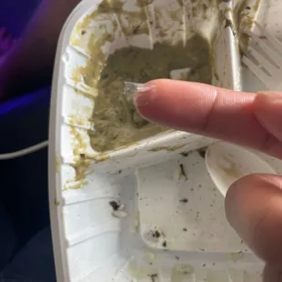 Clear plastic piece found in my squid luau.