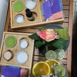 Set ups for pedicures