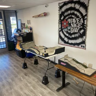 Fingerboard parks available for customers to come in and use