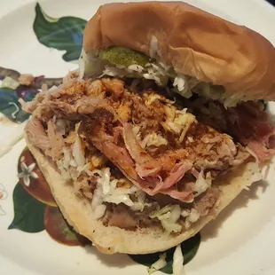 Pork with Lawler's Hellfire sauce.