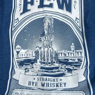 a blue tee - shirt with the words lawler's whiskey on it
